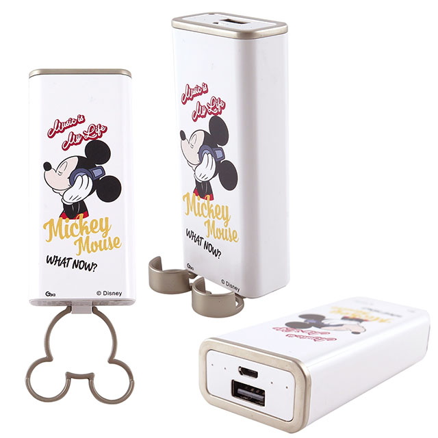 Disney迪士尼 6000 造型指環立架行動電源_經典人物系列 米奇聽音樂