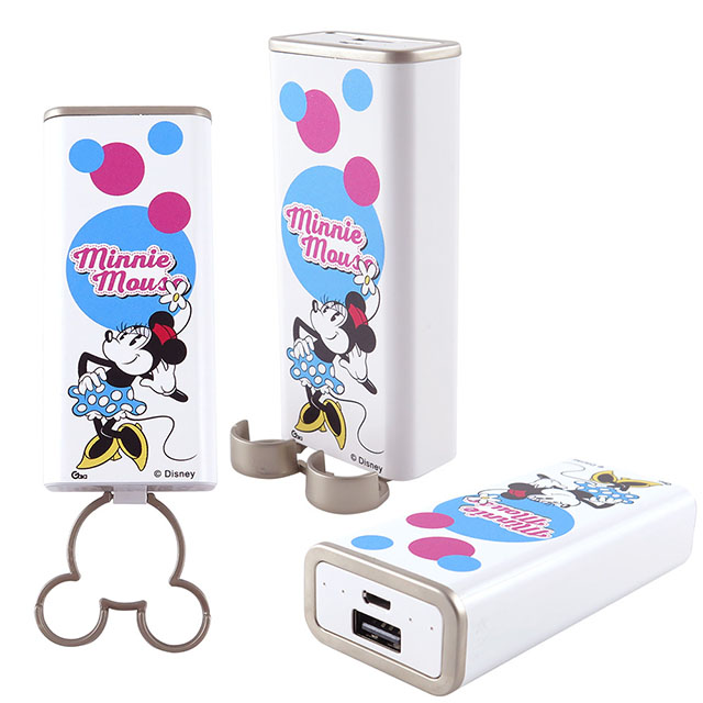 Disney迪士尼 6000 造型指環立架行動電源_泡泡系列 米妮泡泡