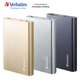 福利品【Verbatim 威寶】6000mAh 超薄鋁合金行動電源(包裝受損)