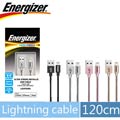 【Energizer 勁量】120cm Apple Lightning 金屬充電傳輸線 MFI 認證