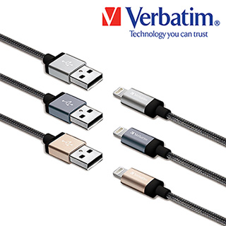 【Verbatim 威寶】MFI認證 APPLE Lightning 金屬充電傳輸線_1.2M