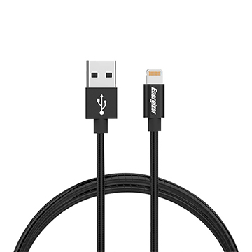 Energizer勁量Apple Lightning金屬傳輸線120cm(神秘黑)