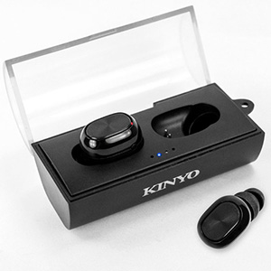 KINYO真雙耳藍芽立體聲耳機麥克風附高容量充電盒(BTE-3920)