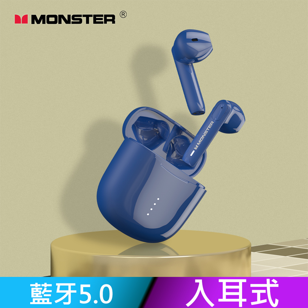 MONSTER Clarity 107 AirLinks 藍牙5.0無線耳機-海軍藍