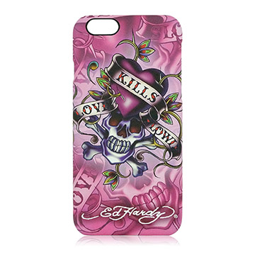 Ed Hardy iPhone 6 / 6s Plus (5.5吋)保護殼-暗黑LKS粉