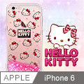 X-doria Apple iPhone 6/6s HELLO KITTY 亮片流沙保護手機軟殼-經典