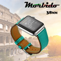 Morbido蒙彼多 玩色款Apple Watch 壓紋牛皮錶帶-38mm(綠)