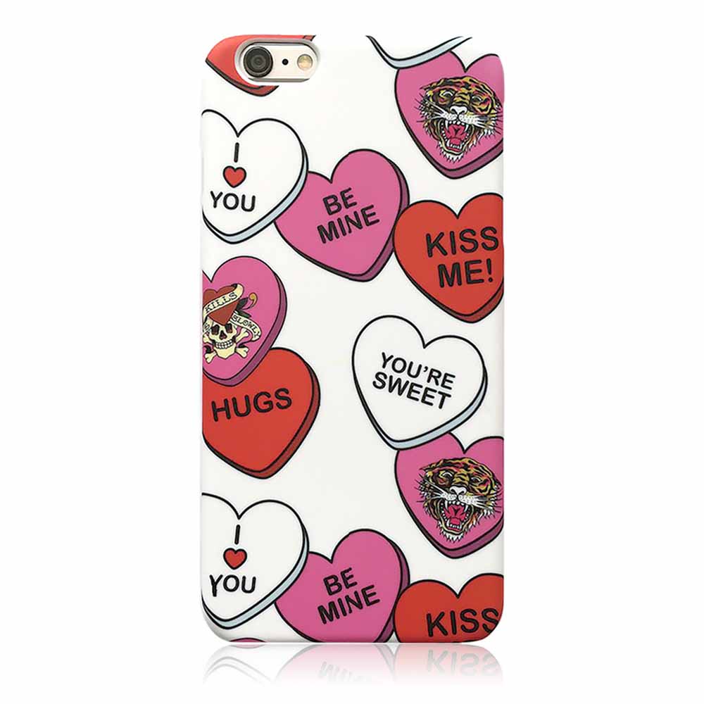 Ed Hardy iPhone 7 (4.7吋)亮面保護殼-心心相印
