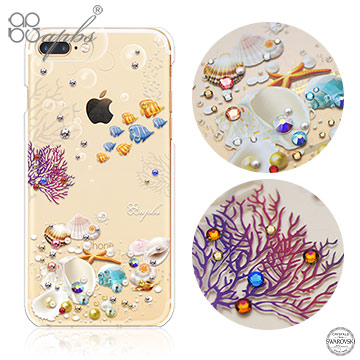 apbs iPhone7 Plus 5.5吋 施華洛世奇彩鑽手機殼-海洋之心