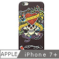Ed Hardy iPhone 7 PLUS (5.5吋)亮面保護殼-縫紉骷髏