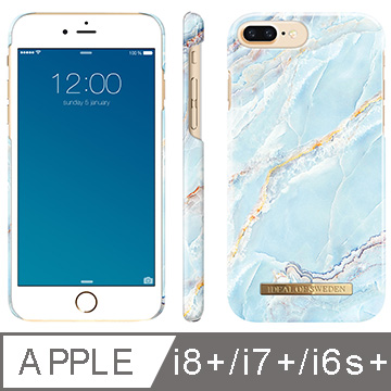 iDeal Of Sweden iPhone 7 Plus 瑞典大理石紋手機保護殼 加勒比天藍金