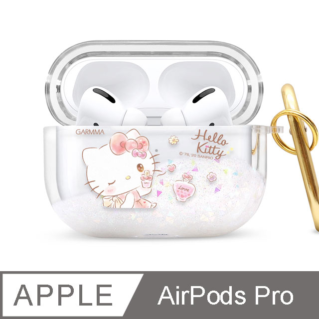 GARMMA Hello Kitty AirPods Pro 藍牙耳機流沙保護套 晨曦香水