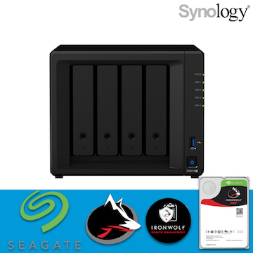 【 IronWolf 4TBx4 】Synology群暉科技 DiskStation DS918+ 4Bay NAS 網路儲存伺服器