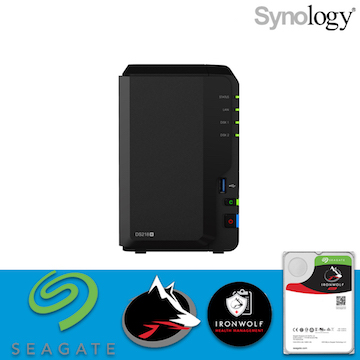 【 IronWolf 4TBx2 】Synology群暉科技 DS218+ 2Bay NAS網路儲存伺服器