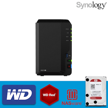 【 WD紅標4TBx2 】Synology群暉科技 DS218+ 2Bay NAS網路儲存伺服器