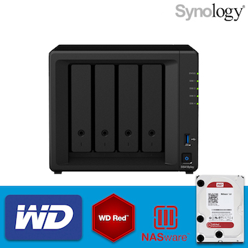 【 WD紅標4TBx4 】Synology 群暉科技 DiskStation DS418play 4Bay NAS