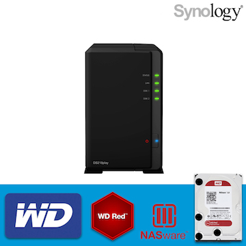 【 WD紅標3TBx2 】Synology 群暉科技 DiskStation DS218play NAS