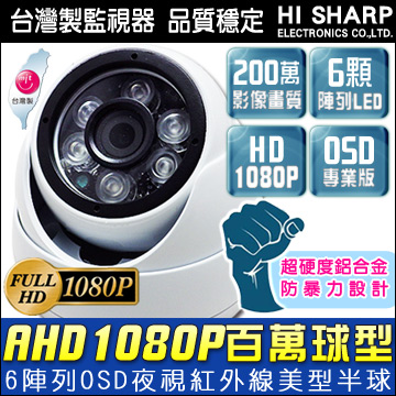 台製AHD1080P防暴夜視攝影機