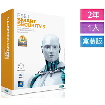 ESET Smart Security 5 防毒 軟體 單機2年 盒裝版(可升級為最新版本)