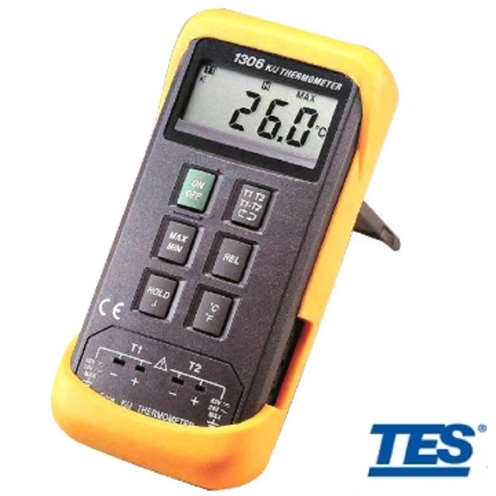 TES泰仕 TES-1306 雙通道數位式溫度錶