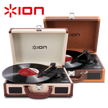 Ion Audio 復刻行李箱黑膠唱機豪華皮革版Vinyl Motion Deluxe (福利品)