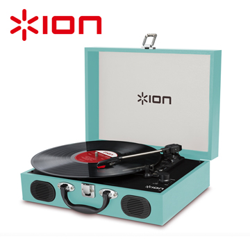 ION Audio Vinyl Transport手提黑膠唱機 全球限量款 湖水藍-福利品