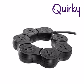 巧趣Quirky POP電源延長線(六插) PIVOT POWER POP-黑(福利品)