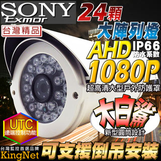 AHD1080P 戶外防水夜視紅外線防護罩攝影機