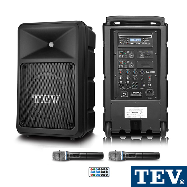 TEV 藍芽/DVD/USB/SD雙頻無線擴音機 TA680iD-2