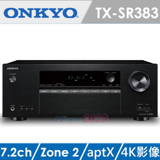 ONKYO 安橋 TX-SR383 7.2聲道家庭劇院影音環繞擴大機 支援4K影像/第二區