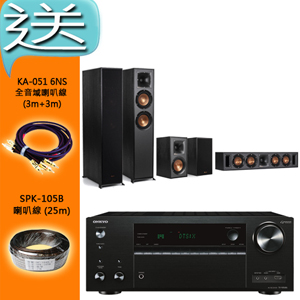 ONKYO TX-NR686 7.2 聲道擴大機+Klipsch R-625FA+R-34C+R-41M 喇叭組