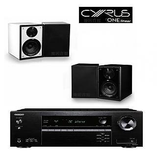 ONKYO 安橋 TX-SR393 5.2聲道影音環繞擴大機+英國 CYRUS ONE linear 書架喇叭