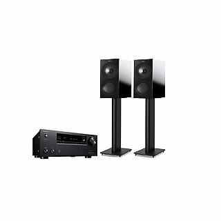 英國KEF R3 書架型喇叭.3音路3單體.Uni-Q同軸單體+日本ONKYO TX-NR595 7.2聲道 環繞擴大機
