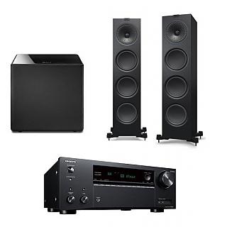 KEF Q950直立式揚聲器+KEF 英國 8吋 超重低音揚聲器喇叭+ONKYO TX-NR595