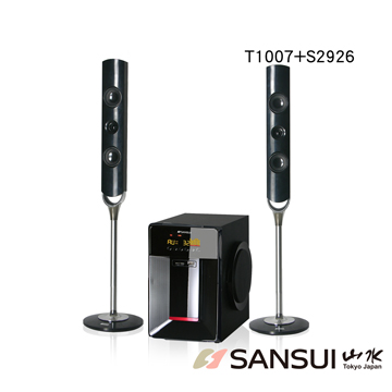 【SANSUI 山水】2.1聲道藍牙微型劇院(T1007+S2926)