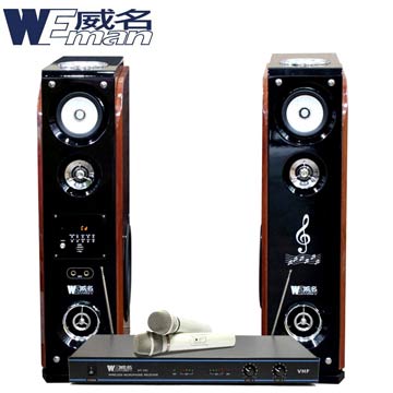 WEMAN威名 主動式RMVB/USB多媒體卡拉OK歡唱組(WLS-358P+AT-101)