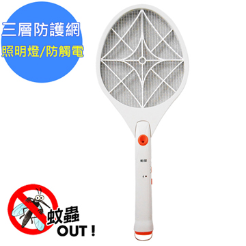 【勳風】小黑蚊剋星防觸電捕蚊拍電蚊拍(HF-936A)超亮LED燈泡