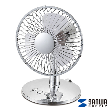 【日本SANWA 三和】6吋USB風扇銀色(無刷馬達/超靜音/超省電)