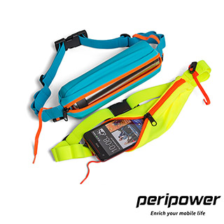 peripower 反光防潑水運動腰包(防水設計,可吊掛號碼牌與能量棒)