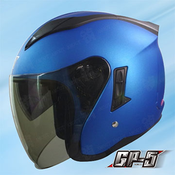 【GP-5 223 素色】安全帽 3/4罩 高階帽│強耐刮鏡片│內襯全可拆│內置型遮陽鏡片│空氣風洞散熱設計