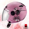 【ZEUS瑞獅 ZS-210B DD2 花卉彩繪】3/4罩安全帽|內襯全可拆