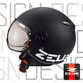 【ZEUS ZS-210C DD11 飛行安全帽】手工車縫皮革白線滾邊│卡夢紋路飾片│W球面鏡片│內襯全可拆