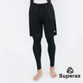 Superax SM-5 男款透氣假兩件運動緊身褲 籃球褲 黑色