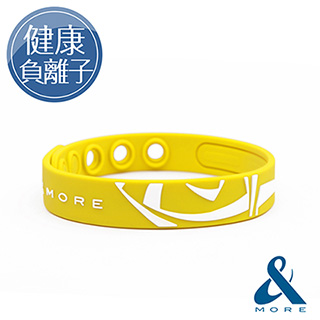 &MORE愛迪莫 KADORI高濃度負離子運動手環(黃色)