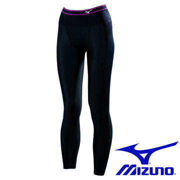Mizuno BG 3000R 女全長緊身褲 A76BP-37090 (黑x黑)