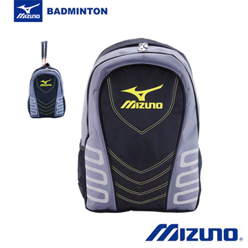 Mizuno 美津濃 羽球包 雙肩包 旅行包 (黑x灰x黃) 63DD540004
