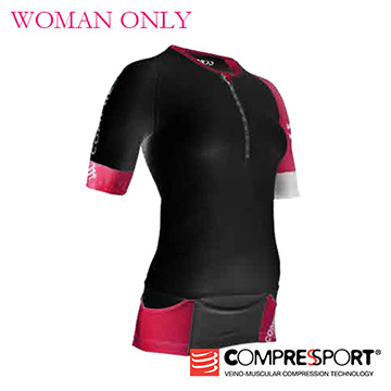 瑞士Compressport女版_TR3三鐵衣_運動機能壓縮衣(黑)