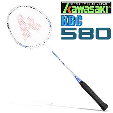 Kawasaki KBC580 碳纖維超輕鋁羽球拍(藍)