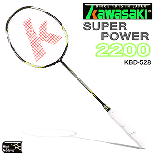 Kawasaki Super Power 2200 碳纖維超輕羽球拍(綠/黑)
