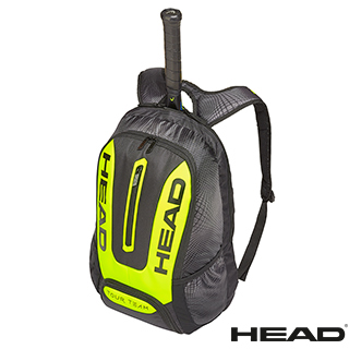 【HEAD】Tour Team Extreme Backpack 2支裝球拍袋/後背包-黑黃(網球/羽球/壁球拍可用)